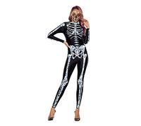 Giwnhvx Halloween Teschio Modello Donne Vestito Moda Sport Yoga Sexy Fitness Abbigliamento Festa Tuta M