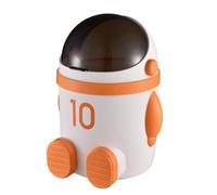 Giwnhvx Home Decor - Pattumiera Grande A Tema Astronauta con Coperchio, Ideale per Soggiorno e Camera da Letto, Arancione