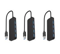 Giwnhvx Hub USB 3.0 con 3 porte e 4 porte, splitter USB per laptop, unità flash, HDD, console, stampante, fotocamera