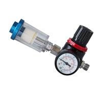 Giwnhvx HVLP spruzzatore regolatore aria manometro e 1/4 "mini filtro aria in linea separatore regolare regolatore di pressione dell'aria manometro riutilizzabile facile da usare