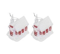 Giwnhvx Incandescente Snow House incandescente Natale Snow Houses LED House Alberi di Natale Appesi Ornamenti Decorazioni Casa Figurine Desktop Natale Decorazione della Casa