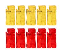 Giwnhvx Infila-ago automatico per cucire a mano, con semplice infila ago, strumento di infila ago, facile da usare, rosso + giallo 10 pezzi