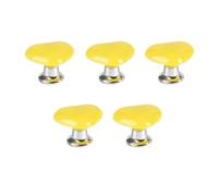 Giwnhvx Interruttore a pressione per serbatoio a forma di cuore, per WC, decorazione per bagno, colore giallo