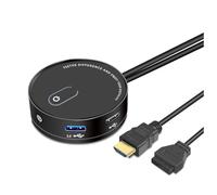 Giwnhvx Interruttore Desktop per Computer Internet Cafe Universale USB3.0 Pulsante di Estensione di Alimentazione Esterna per Home Desktop Installazione Facile, USB Interno con Audio
