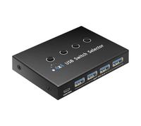 Giwnhvx Interruttore USB 3.0 Selettore KM 4 Computer Portatile PC Condivisione host 4 Dispositivi USB KVM Switcher Box Condividi Stampante Mouse Tastiera
