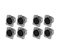 Giwnhvx Jack XLR femmina a 3 pin - Jack per montaggio a pannello, serie D, taglia XLR-F, confezione da 8
