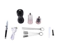 Giwnhvx Kit Aerografo con Compressore 30PSI Aerografo Portatile Per Pittura Fai Da Te Decorazione Torta, Biscotti-Nero