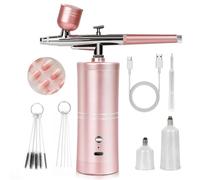 Giwnhvx Kit Aerografo Ultra-: Aerografo di Precisione 25 PSI per Unghie Macchina Aerografo Ricaricabile a Doppia Modalità con Ugello da 0,3 mm per Unghie