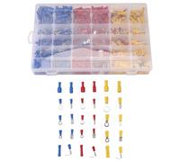 Giwnhvx Kit assortito di capicorda per cavi elettrici isolati femmina e maschio, piatti, terminali a crimpare, 720 pezzi