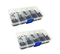 Giwnhvx Kit assortito di viti esagonali M3, M5, M6, M8, 400 pezzi (acciaio legato nero)