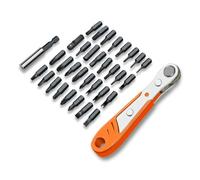 Giwnhvx Kit combinato di cacciaviti a cricchetto a due vie con 33 teste di cacciavite ad angolo retto Chiave ad angolo retto Set di teste di cacciavite Accessori per pezzi di ricambio