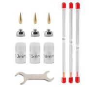 Giwnhvx Kit di 10 pezzi di ricambio per ugello aerografo, con chiave inglese e kit di pulizia per aerografo