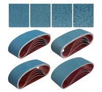 Giwnhvx Kit di 20 nastri abrasivi per levigatrice a nastro, 7,3 x 53,3 cm, 5 pezzi (5 per ogni grana 40/60/80/120), nastri abrasivi in carta abrasiva con zirconia
