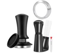 Giwnhvx Kit di accessori per espresso da 53 mm, manomissione calibrato caricato a molla, ago in acciaio inox e set di imbuto dosatore