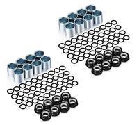 Giwnhvx Kit di accessori per skateboard e camion, 112 pezzi, include distanziatori, dadi dell'asse e anelli di velocità per skateboard e longboard