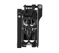 Giwnhvx Kit di attrezzi per pneumatici da bicicletta 38 in 1, strumento per bicicletta staccabile, strumento di riparazione per bicicletta, punte per cacciavite, chiave apribottiglie nero