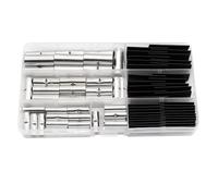 Giwnhvx Kit di connettori di testa non isolati, 6 valori, 4/6/8 AWG, con tubo termorestringente, connettore per giunzione di testa per settore automobilistico, 80 pezzi