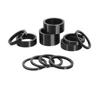 Giwnhvx Kit di distanziali per bicicletta, 11 pezzi, 28,6 mm, in fibra di carbonio, rondella per mountain bike, bici da strada, senza filettatura