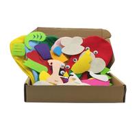 Giwnhvx Kit di fabbricazione di a mano per realizzare in feltro per bambini, crea il tuo pupazzo calzino