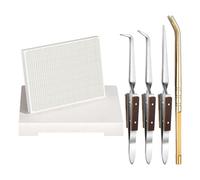 Giwnhvx Kit di saldatura per gioielli, blocco di saldatura, piastra di saldatura in ceramica a nido d'ape, pinze in rame, pinzette per saldatura, strumenti e forniture, facile da installare e da usare