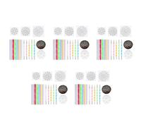 Giwnhvx Kit di strumenti per pittura su roccia con motivo mandala, penna a sfera, strumenti per punteggiare, include stencil, vassoio per vernice (confezione da 85)