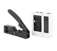 Giwnhvx Kit di strumenti per tester per cavi di rete CAT5, CAT6A, CAT7, con RJ45, RJ12, RJ11, facile da usare