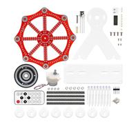 Giwnhvx Kit Elettronica DIY Kit di Pratica Progetto di Saldatura Lampeggiante Ruota Grattacielo Rotante a LED 10 Tipi di Modalità Lampeggianti a Distanza