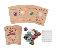 Giwnhvx Kit regalo per San Valentino per bambini, confezione da 24 biglietti di San Valentino a forma di cuore, scambio regalo di San Valentino
