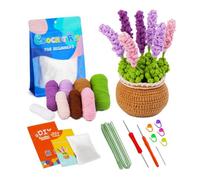 Giwnhvx Kit uncinetto fai da te Kit gancio lavanda con aghi peluche bambola facile