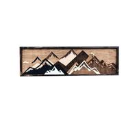 Giwnhvx L'Arte da Parete in Legno di Montagna Porterà la Decorazione Artistica del Timpano Decorazione della Scena della Luna al Tramonto C