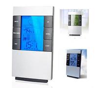 Giwnhvx LCD Umidità Temperatura Igrometro Sala Interni Termometro Orologio