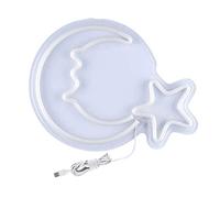 Giwnhvx LED Moon Star Shaped Neon Signs Decor Wall Decor Art Sign Light per La Decorazione Domestica, Camera da Letto, Salotto, Ufficio, Matrimonio