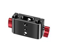 Giwnhvx Lega di alluminio Dual 15mm Pole Mount Staffa Morsetto Staffa con 1/4 3/8 Foro per Treppiede Piastra di Base di Montaggio