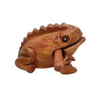 Giwnhvx Legno intagliato gracchiante percussioni suono musicale rana blocco tono giocattoli facile da installare circa 10 x 6 x 6 cm