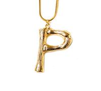 Giwnhvx Lettera Collana grande lettera inglese ciondolo catena in o ciondolo collana P
