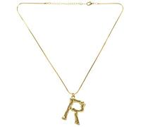 Giwnhvx Lettera Collana grande lettera inglese ciondolo catena o ciondolo collana R