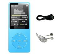 Giwnhvx Lettore MP3 Registrazione di ricarica USB Schermo di visualizzazione digitale Lettore musicale Dispositivo di registrazione Media Portatile Corsa a piedi Musica Play Blu