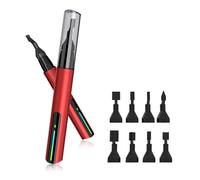 Giwnhvx Levigatrice alternativa, mini levigatrice, penna di levigatura elettrica a ricarica USB con testa di levigatura 8 pezzi e carta vetrata autoadesiva, facile da usare
