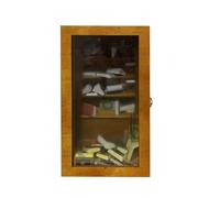 Giwnhvx Libreria In Miniatura Scaffale per Ansia Tascabile Libreria per Libri Minuscoli In Legno Scaffale per Libri Antistress da Tavolo con 80 Libri Facile da Installare Facile da Usare