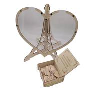 Giwnhvx Libro degli ospiti per matrimonio, decorazione alternativa per matrimoni, con incisione 3D, libro degli ospiti, biglietto di benvenuto, decorazioni per matrimoni, facile da usare, B