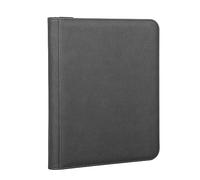 Giwnhvx Libro di carte da 9 tasche, raccoglitore a caricamento laterale, album di carte con cerniera, pagine a tasche fisse con tasche grigie