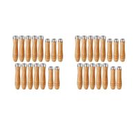 Giwnhvx Lima in legno, 30 pezzi, con manico speciale, in acciaio, con foro rotondo, con manico in legno (4 mm, 5 mm, 6 mm)