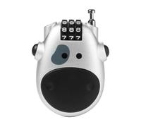 Giwnhvx Lucchetto telescopico codificato fumetto mucca serratura con cavo in acciaio retrattile cavo in acciaio serratura password accessorio