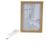 Giwnhvx Luce Comodino USB Illuminazione a LED Pittura Luce Pittura Arte Lampada Decorazione a Sole Pittura Luce Notturna Compleanno 32X22cm