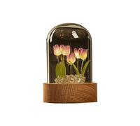 Giwnhvx Luce notturna a tulipano fatta a mano materiale fai da te Tulip Girl Soggiorno Luce notturna Luce da tavolo