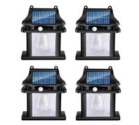 Giwnhvx Luci Solari da Esterno A LED da 4 Pezzi Luce Solare da Giardino per Esterni Luce Solare Luci Solari da Esterno Impermeabili Luminose per Cortile