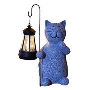 Giwnhvx Luci Solari per Esterni Calde Decorazione per Gatti Imitazione Animale in Resina Luci Decorative da Giardino per Giardino