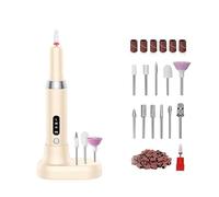Giwnhvx Lucidatore elettrico punte da trapano professionali per unghie rettifica lucidatura rimozione arte levigatura penna lima manicure macchina, C
