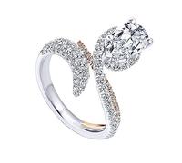 Giwnhvx Lusso Matrimonio Di Nozze Set Pietra Dito Incrostato Anelli Di Nozze Per Le Donne Di Nozze Di Fidanzamento No: 8