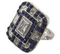 Giwnhvx Lusso Quadrato Taglio Brillante Anello con Grandi Pietre Anello per Le Donne Moda Anelli Numero 6